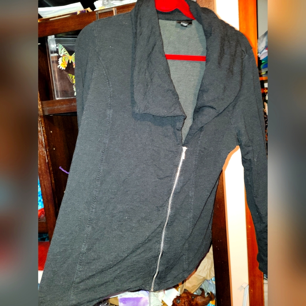 Asymmetrical black jacket